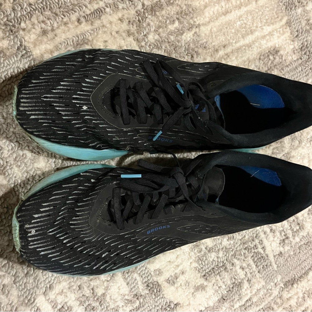 Brooks Black and Blue Athletic Running Shoes
